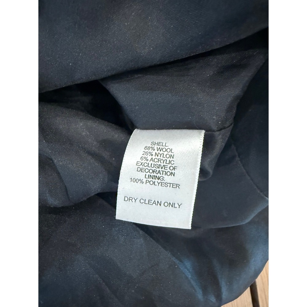 Talbots Black White Buffalo Plaid Gingham Preppy Career Wool Blend Jacket 6 - Picture 6 of 6